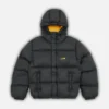 CORTEIZ RTW OG BOLO PUFFER JACKET – BLACK WITH YELLOW LOGO