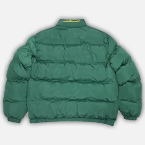 CORTEIZ RTW OG BOLO PUFFER JACKET – GREEN WITH YELLOW LOGO