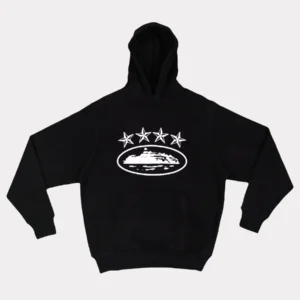 Corteiz 4Starz Alcatraz Black Hoodie