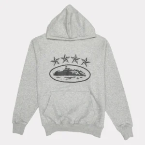 Corteiz 4Starz Alcatraz Grey Hoodie