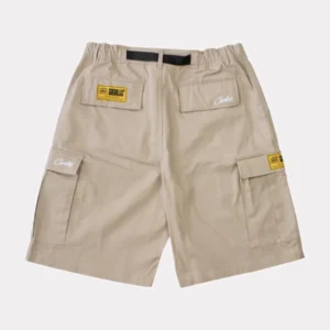 Corteiz Alcatraz Cargo Shorts Beige