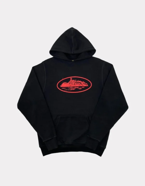 Corteiz Alcatraz Hoodie Black&Red