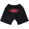 Corteiz Alcatraz Shorts in Black With Red