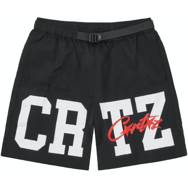 Corteiz Crtz Nylon Shorts Black