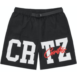 Corteiz Crtz Nylon Shorts in Black