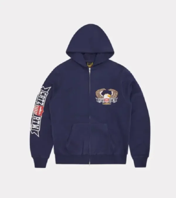 Corteiz Dipset Zip-Up Tracksuit Navy