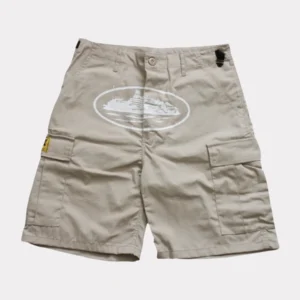 Corteiz Guerillaz 21′ Cargo Shorts Beige