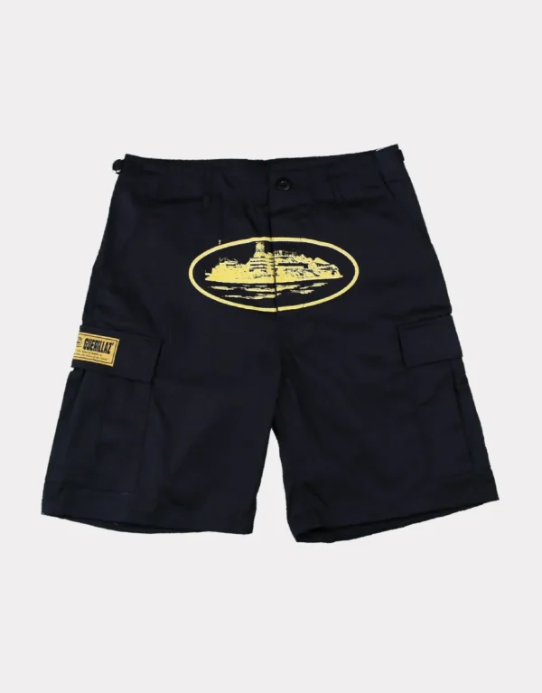 Corteiz Guerillaz 21′ Shorts Black With Yellow