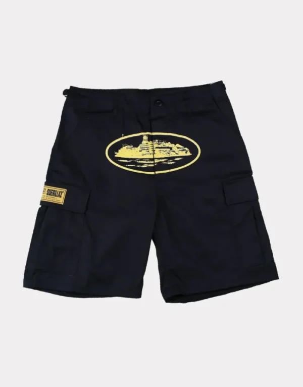 Corteiz Guerillaz Black&Yellow Shorts