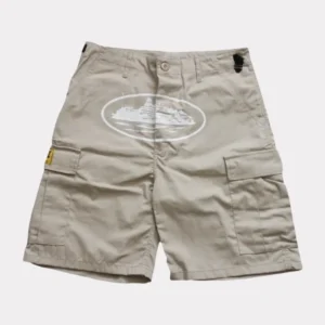 Corteiz Guerillaz Cargo Shorts Beige