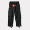 Corteiz Purp Guerillaz Cargos Red logo