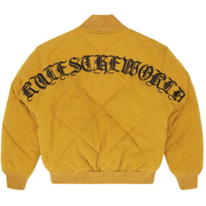 Olde English Quilted Bomber Jacket – Yellow